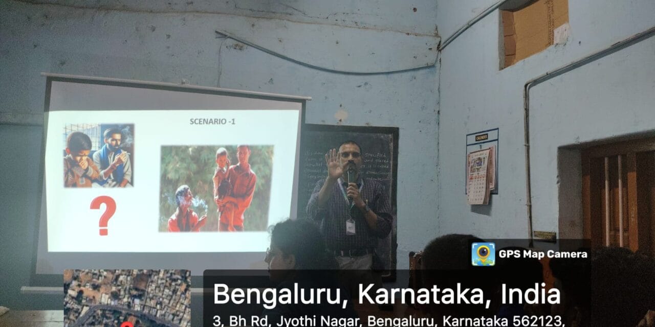Community awareness program on hazards of tobacco exposure on adolescence and COTPA Act.