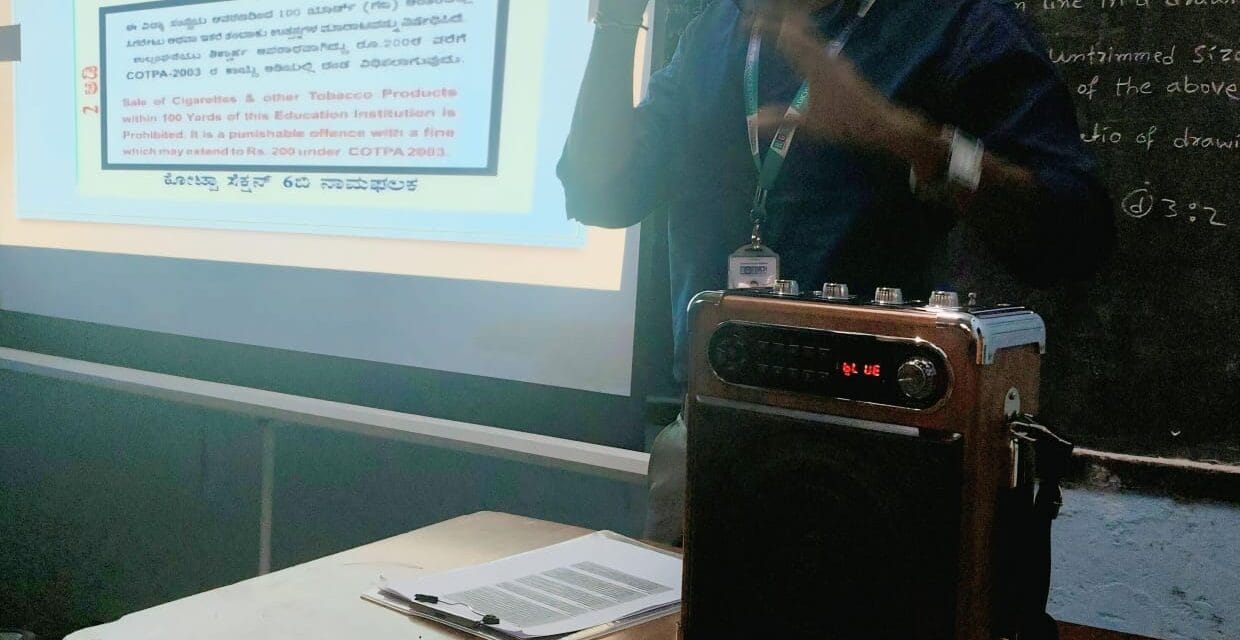 Community awareness program on hazards of tobacco exposure on adolescence and COTPA Act.