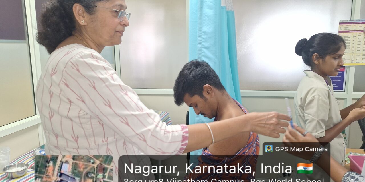 2nd Dose Hepatitis B Vaccine drive activitiy for II MBBS Students at BGS Medical College and Hospital, Nagarur