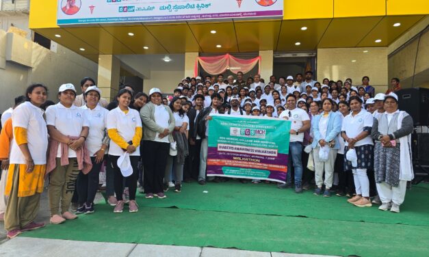 World Diabetes Day 2025 Walkathon at BGS Medical College and Hospital, Nagarur
