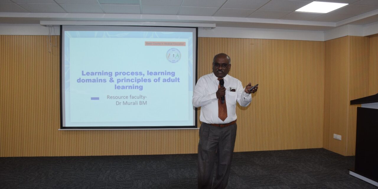 Basic Course in Medical Education Workshop (BCME) conducted at BGS Medical College & Hospital, Nagarur, Bengaluru