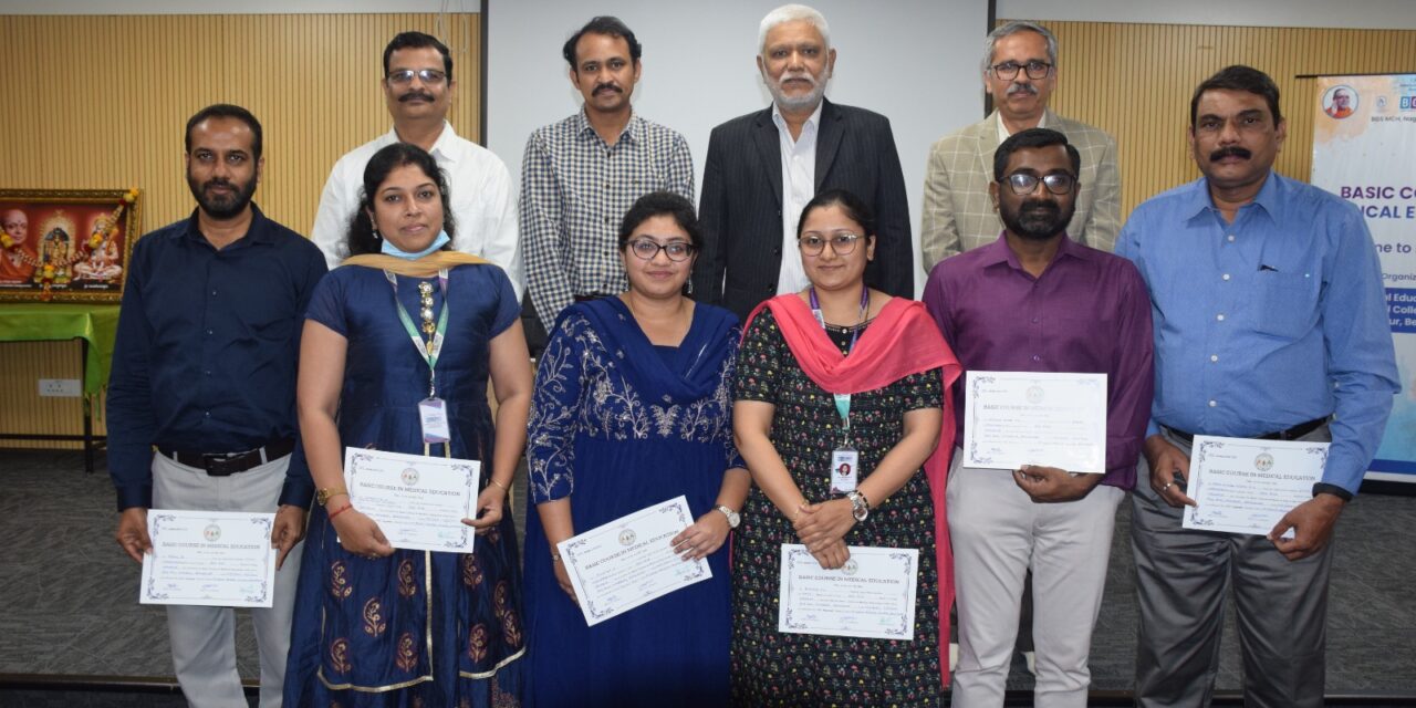 Basic Course in Medical Education Workshop (BCME) conducted at BGS Medical College & Hospital, Nagarur, Bengaluru