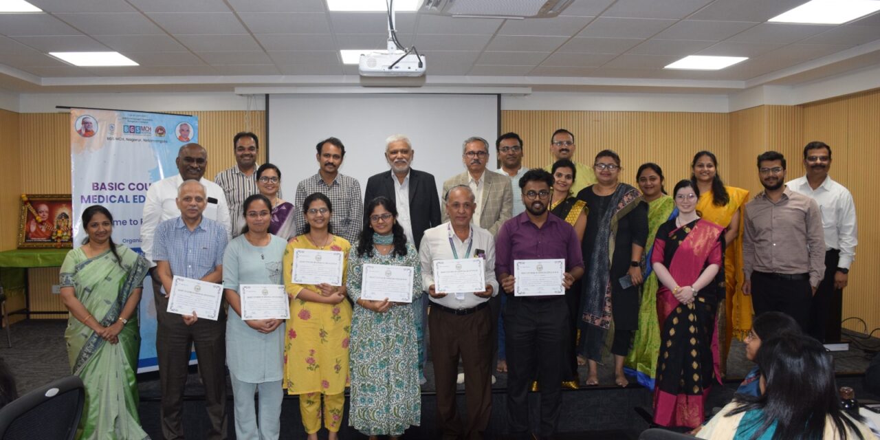 Basic Course in Medical Education Workshop (BCME) conducted at BGS Medical College & Hospital, Nagarur, Bengaluru