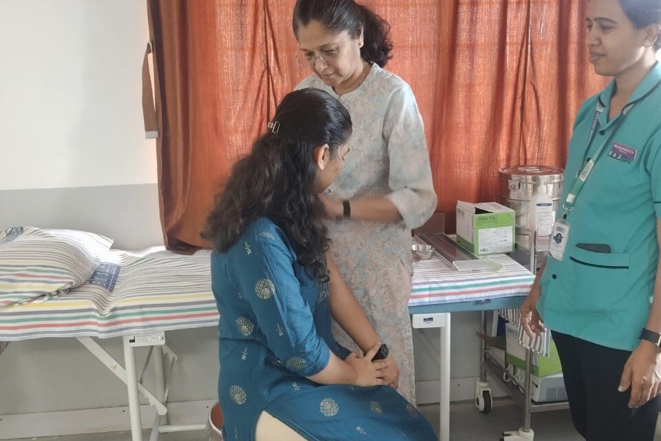 HPV Vaccine drive 2 Nd Dose (Medical students) at BGS Medical College and Hospital, Nagarur
