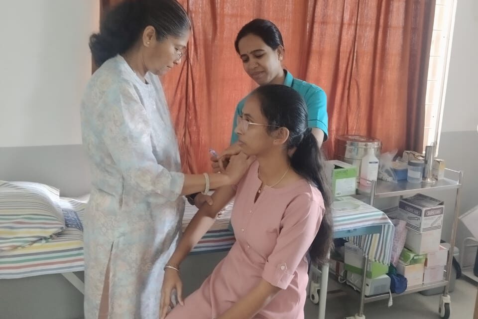 HPV Vaccine drive 2 Nd Dose (Medical students) at BGS Medical College and Hospital, Nagarur
