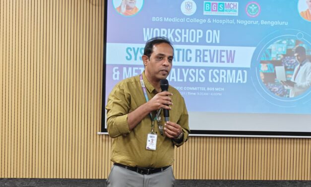 Workshop on Systematic Review and Meta-Analysis (SRMA) at BGS Medical College and Hospital, Nagarur