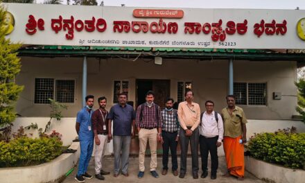Scabies Health Screening Camp for the students at Dhanvanthari Sri Narayana Samskruti Bhavana and Goshale, Sri Adhichunchana, Kuduregere, Bangalore