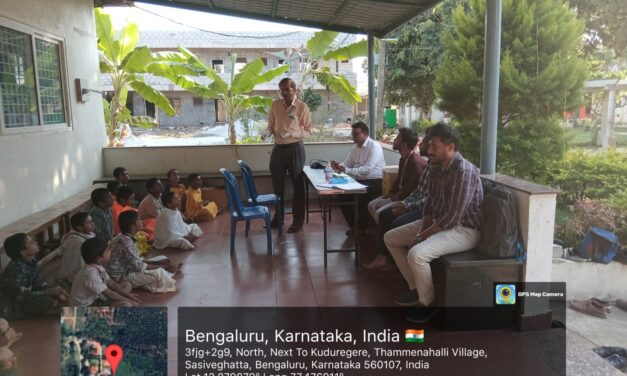 Scabies Health Screening Camp for the students at Dhanvanthari Sri Narayana Samskruti Bhavana and Goshale, Sri Adhichunchana, Kuduregere, Bangalore