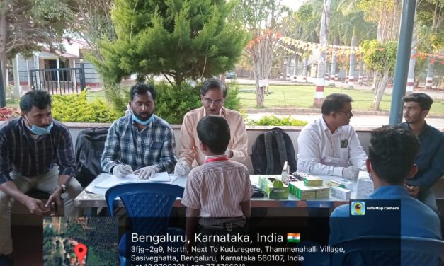 Scabies Health Screening Camp for the students at Dhanvanthari Sri Narayana Samskruti Bhavana and Goshale, Sri Adhichunchana, Kuduregere, Bangalore