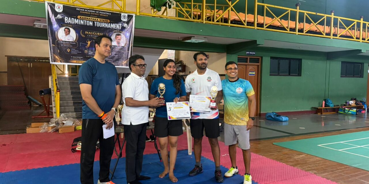 Indian Academy of Pediatrics Karnataka State Hosts Successful Inaugural State Badminton Tournament