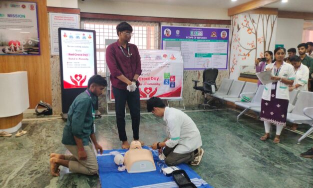 Department of Anaesthesiology Marks Red Cross Day 2026 with Basic Life Support Awareness Programme at BGS Medical College and Hospital, Nagarur