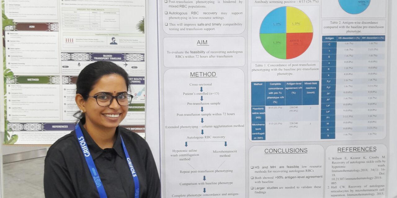 Dr. V. Aishwarya Represents BGS Medical College and Hospital at the 39th International Congress of the International Society of Blood Transfusion, Kuala Lumpur