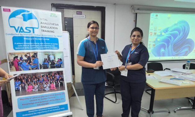 Dr. Renuka R Represents BGS Medical College & Hospital as Facilitator at WFSA-Endorsed Vital Anaesthesia Simulation Training