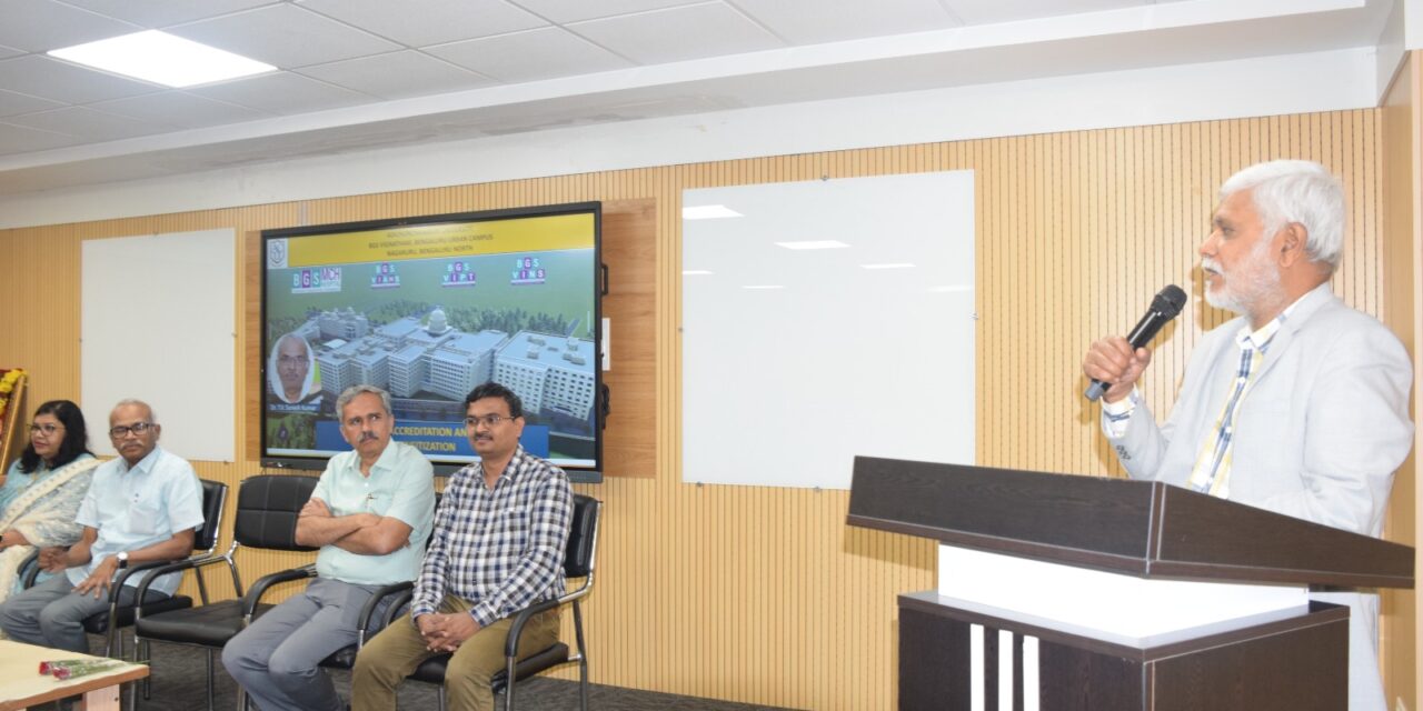 Sensitization Programme on University Accreditation & Ranking Process at BGS Medical College and Hospital, Nagaruru
