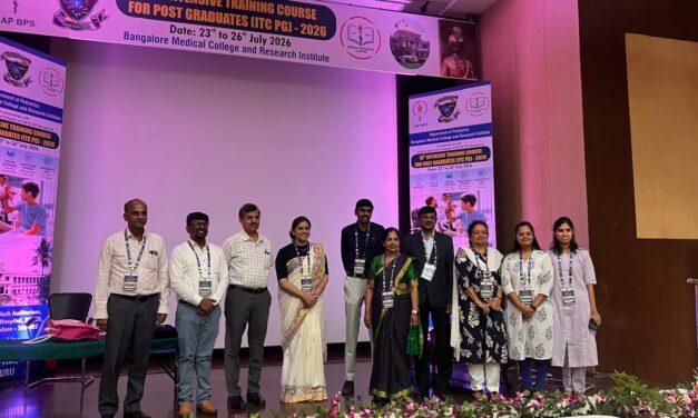 Dr. Sahana Devdas from BGS Medical College & Hospital Invited as Resource Faculty for ITC PG 2026 at Bangalore Medical College and Research Institute (BMCRI)