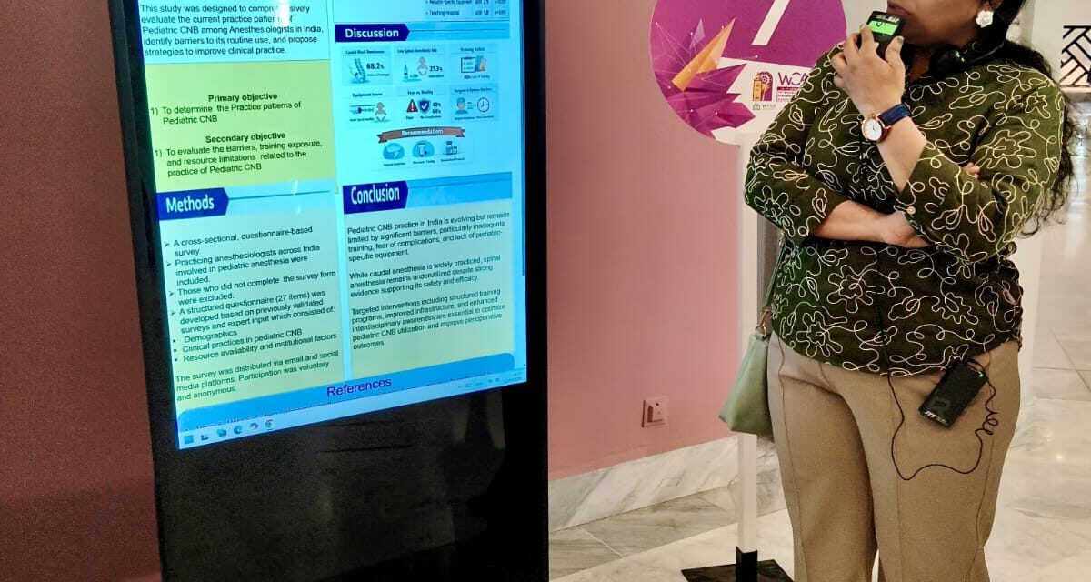 Dr. Renuka R Represents the Institution at the 19th World Congress of Anaesthesiologists, Morocco