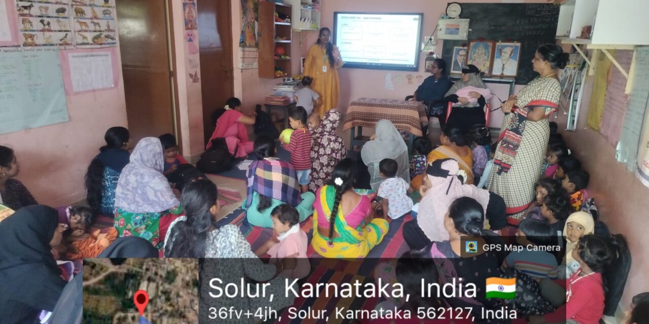 Department of Community Medicine Conducts World Breastfeeding Week Awareness Programme at Soluru Kote Anganwadi Kendra