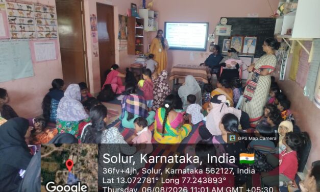 Department of Community Medicine Conducts World Breastfeeding Week Awareness Programme at Soluru Kote Anganwadi Kendra