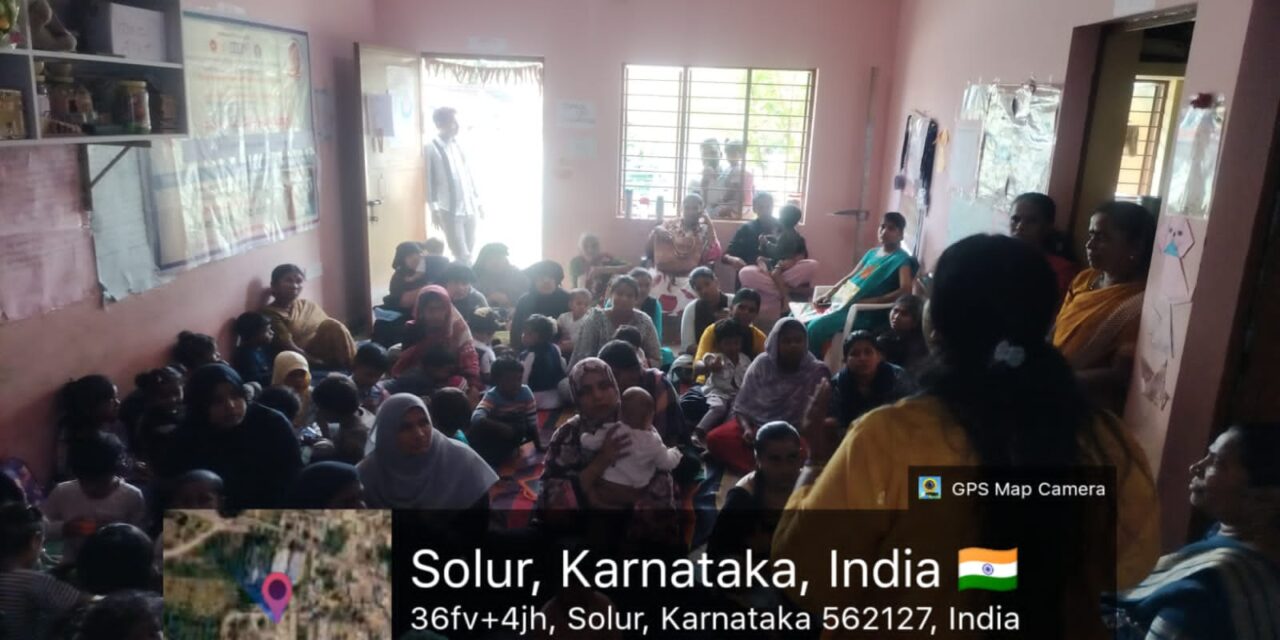 Department of Community Medicine Conducts World Breastfeeding Week Awareness Programme at Soluru Kote Anganwadi Kendra
