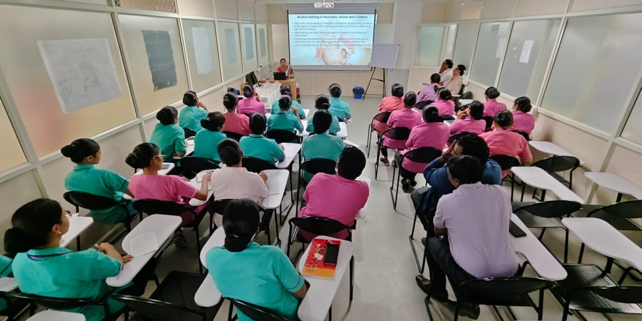 Department of Pediatrics Hosts Specialized Seminar on Pediatric Skin Care for Nursing Professionals at BGS Medical College & Hospital, Nagaruru