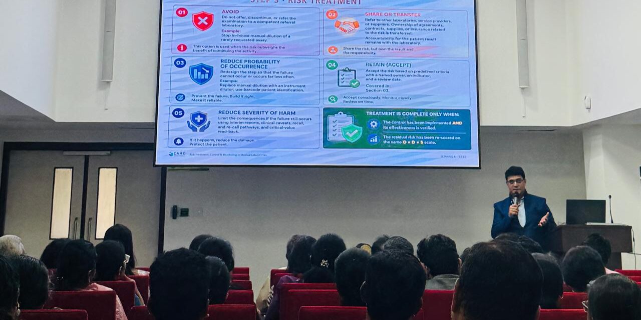 Dr. Suresh D. R. Represents BGS MCH at Risk Management in Medical Laboratories Program, Bengaluru