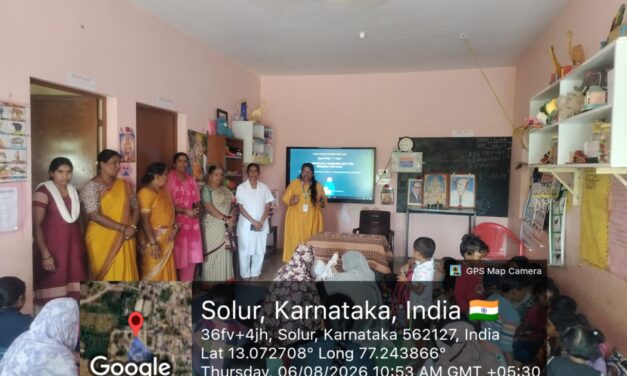 Department of Community Medicine Conducts World Breastfeeding Week Awareness Programme at Soluru Kote Anganwadi Kendra