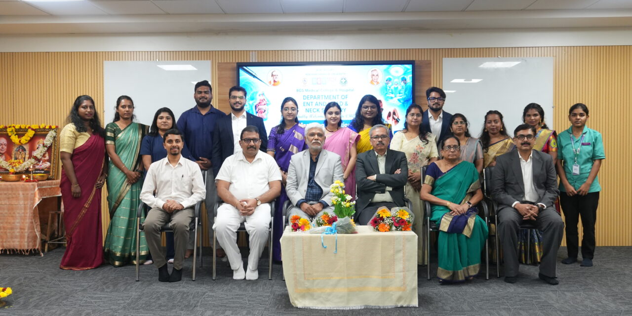 Department of Otorhinolaryngology Hosts Advanced Live Surgical Workshop on Coblation Technology at BGS Medical College and Hospital, Nagaruru
