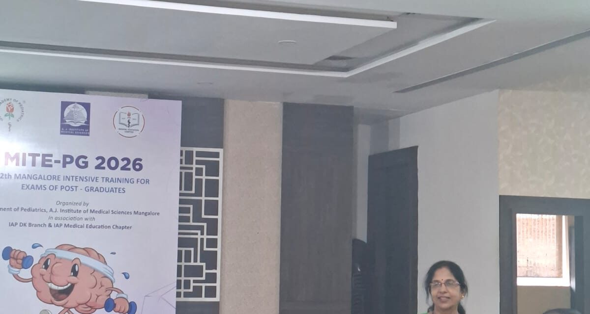 Dr. Sahana Devdas from BGS Medical College & Hospital Invited as Resource Faculty for the 12th MITE-PG 2026 at A.J. Institute of Medical Sciences, Mangaluru