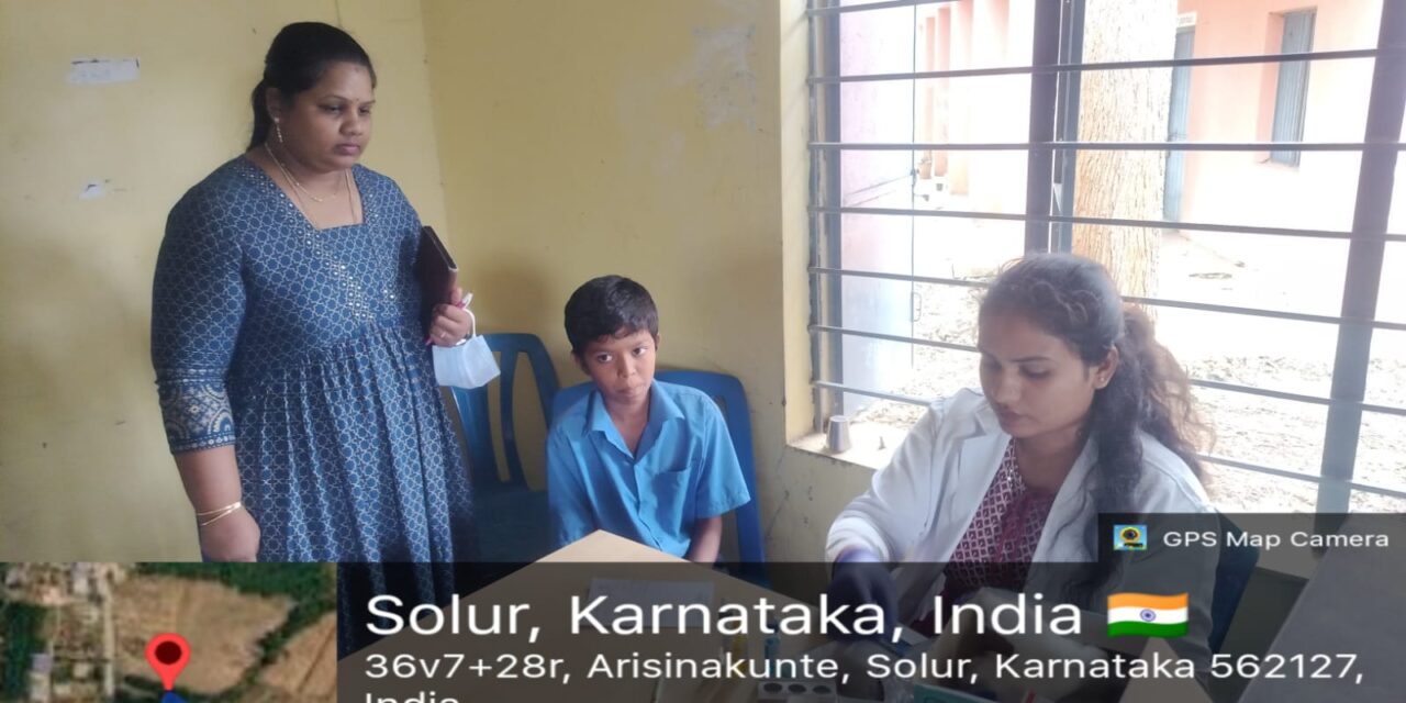 BGS Medical College & Hospital Conducts Comprehensive School Health Education and Health Screening Camp at Government High School, Arasinakunte