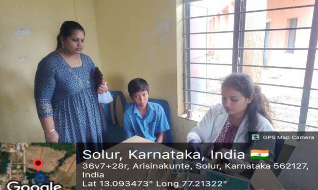 BGS Medical College & Hospital Conducts Comprehensive School Health Education and Health Screening Camp at Government High School, Arasinakunte