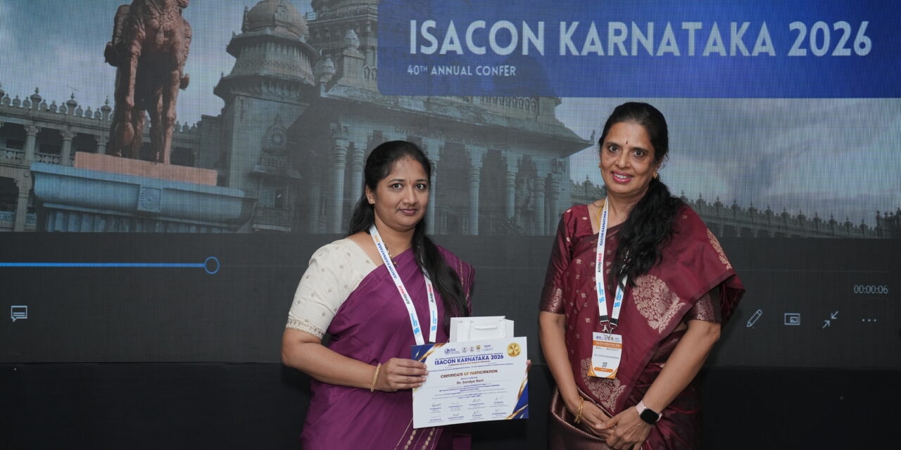 Dr. Ramesh R. & Dr. Sandya Rani D. C. Represent BGS MCH at ISACON Karnataka 2026 in Bengaluru