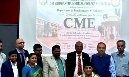 Dr. Suresh D. R. from BGS Medical College & Hospital Invited as Guest Speaker for CME on Laboratory Quality Excellence at Sri Siddhartha Medical College and Hospital