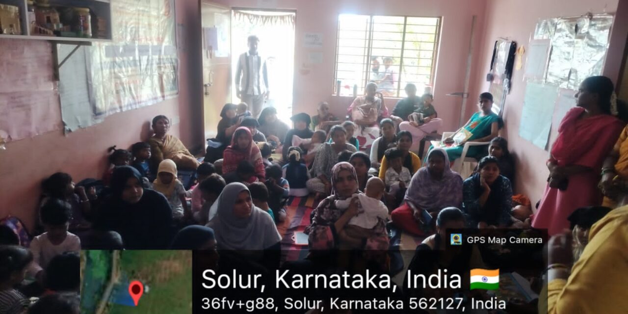 Department of Community Medicine Conducts World Breastfeeding Week Awareness Programme at Soluru Kote Anganwadi Kendra