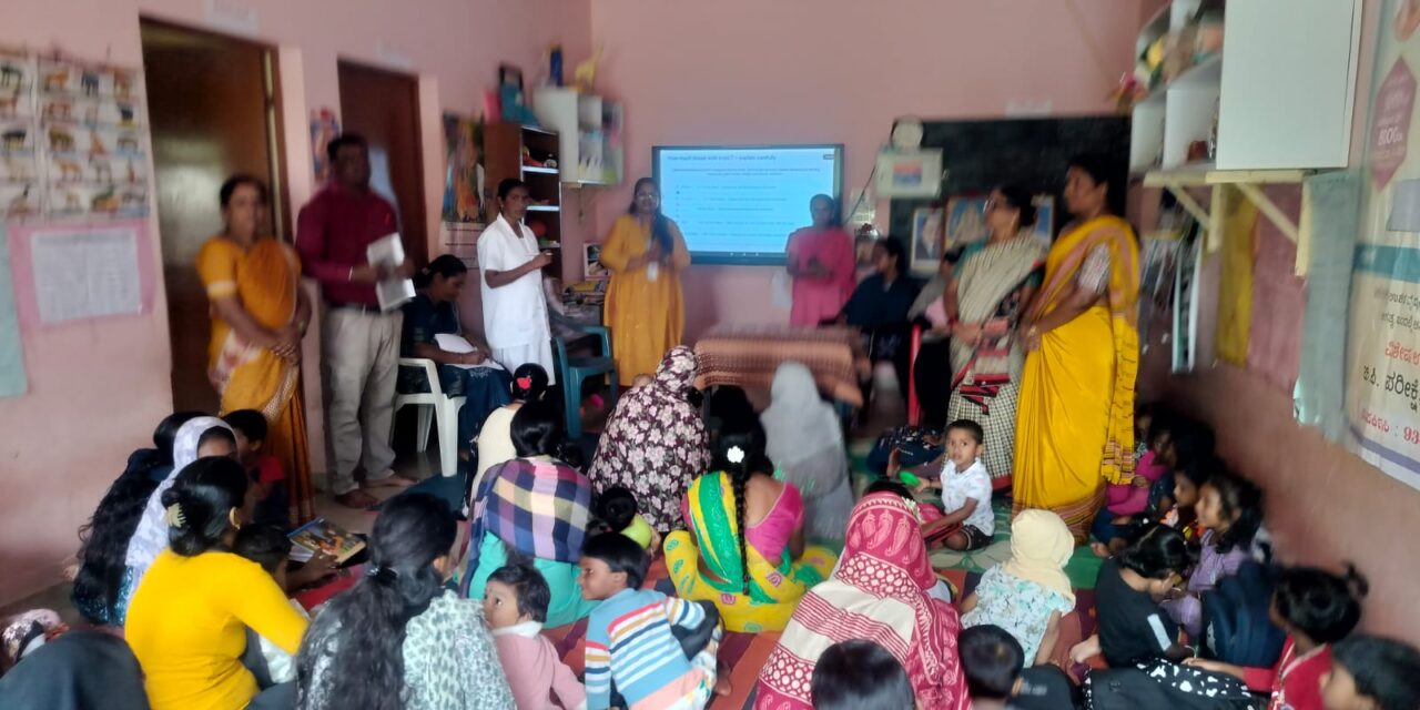 Department of Community Medicine Conducts World Breastfeeding Week Awareness Programme at Soluru Kote Anganwadi Kendra