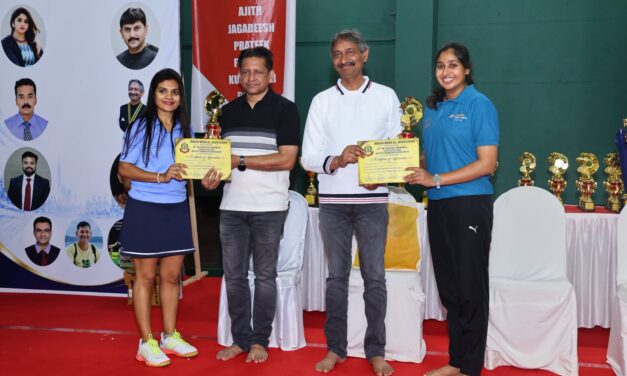 Dr. Jyothi & Dr. Aditi Gaonkar from BGS MCH – Medical Professionals Showcase Athletic Excellence at IMA State-Level Badminton Tournament