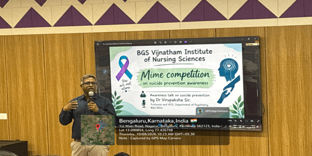 BGS Vijnatham Institute of Nursing Sciences conducted World Suicide Prevention Day 2026