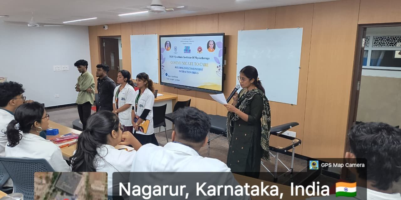 BGS Vijnatham Institute of Physiotherapy Enhances Clinical Communication Through Simulated Role Play Activity