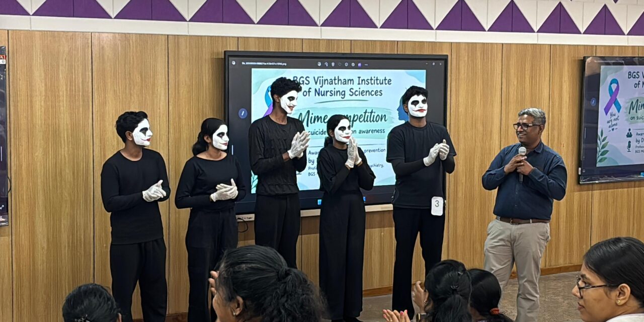 BGS Vijnatham Institute of Nursing Sciences conducted World Suicide Prevention Day 2026