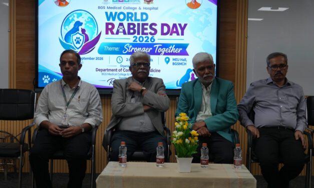 Department of Community Medicine Observes World Rabies Day 2026 with Focus on Rabies Prevention and Control at BGS Medical College and Hospital, Nagaruru