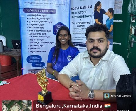 BGS MCH Physiotherapy Team Extends On-Court Support at the 29th Dr. Somanna Memorial Badminton Tournament