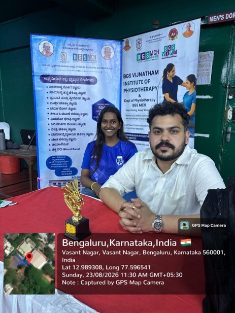 BGS MCH Physiotherapy Team Extends On-Court Support at the 29th Dr. Somanna Memorial Badminton Tournament