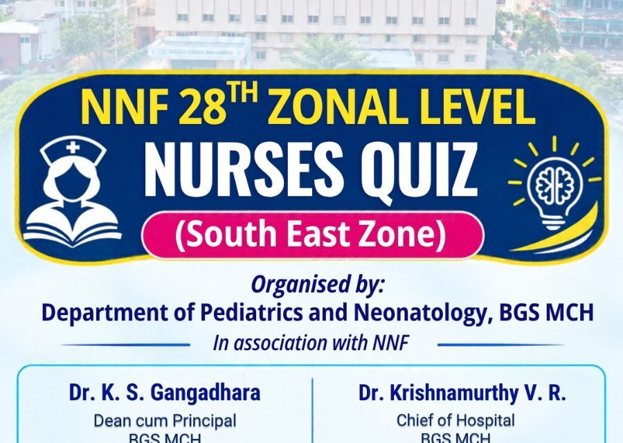 BGS Medical College and Hospital Hosts 28th National Neonatology Forum South East Zone Nurses Quiz